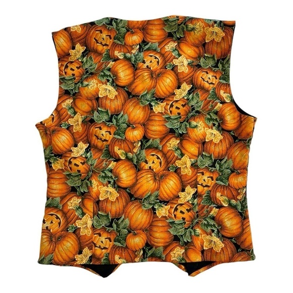 Halloween Jack-O-Lantern & Pumpkin Fall Vest - Size Small / Medium - Picture 3 of 8